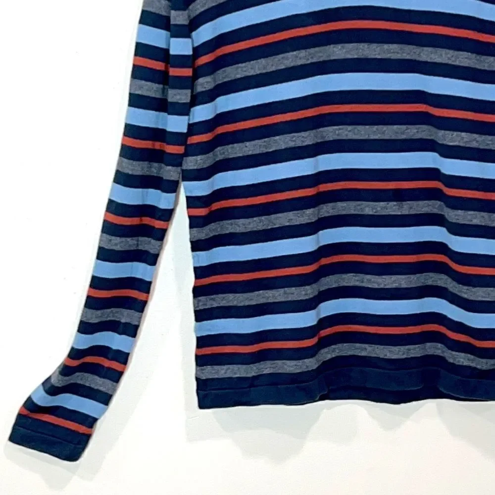 Banana Republic Striped Long Sleeve V-Neck Shirt. Size Medium.